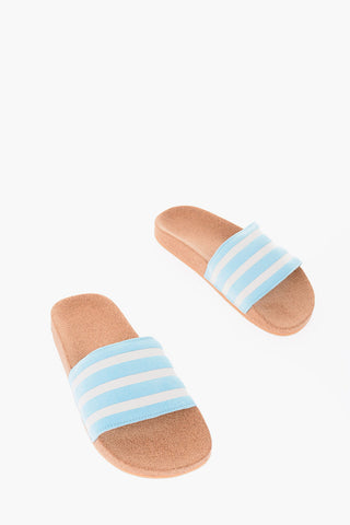 slides ADILETTE W in pelle a righe