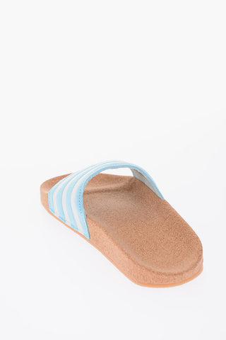 slides ADILETTE W in pelle a righe