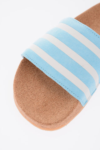 slides ADILETTE W in pelle a righe
