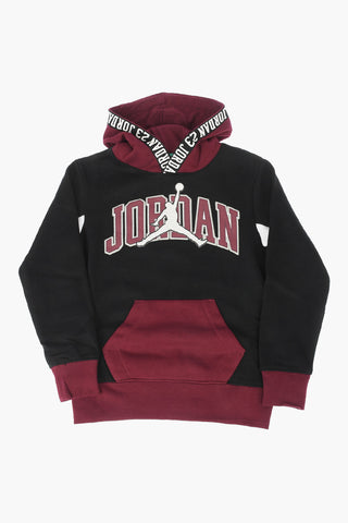 AIR JORDAN felpa JUMPMAN con stampa logo e maxi tasca a toppa