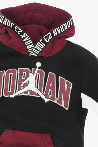 AIR JORDAN felpa JUMPMAN con stampa logo e maxi tasca a toppa
