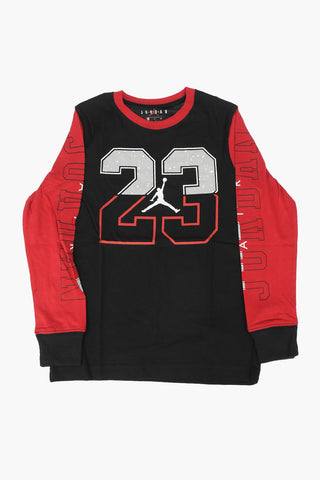 AIR JORDAN long sleeve 23 SPLIT SPECKLE LS t-shirt with print