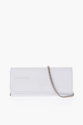 205W39NYC leather wallet with chain shoulder strap