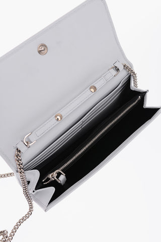 205W39NYC leather wallet with chain shoulder strap