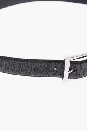 JEANS 30mm all over logo leather reversible belt