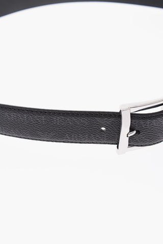JEANS 30mm all over logo leather reversible belt