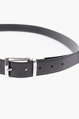 JEANS 30mm all over logo leather reversible belt