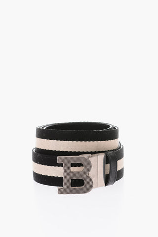 35mm leather and fabric reversible belt