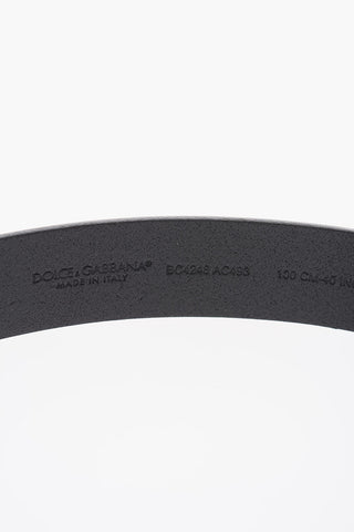 35mm leather belt with golden logo buckle