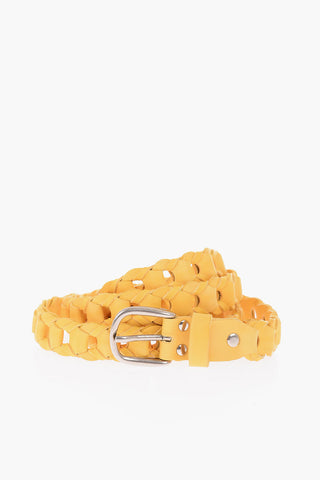 20mm braided leather belt