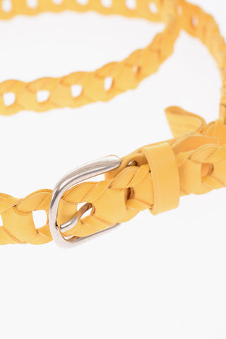 20mm braided leather belt