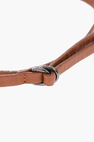 10mm solid color leather slim fit belt