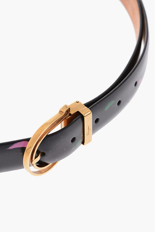 30mm paint effect leather belt