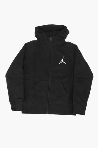 AIR JORDAN solid color JUMPMAN sweatshirt with hood and zip closure