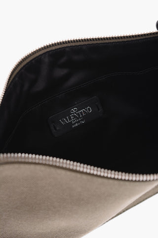 GARAVANI VLTN fabric clutch with zip closure