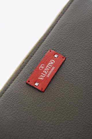 GARAVANI portafoglio in pelle martellata con chiusura zip