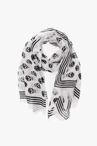 Foulard con stampa teschi