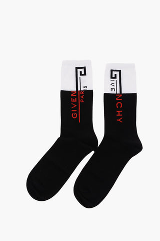 logo embroidered stretch socks