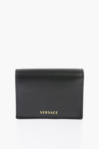 Leather wallet with golden detail