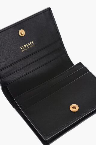 Leather wallet with golden detail