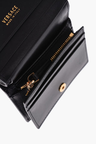 Leather wallet with golden detail