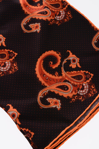 Paisley patterned silk foulard
