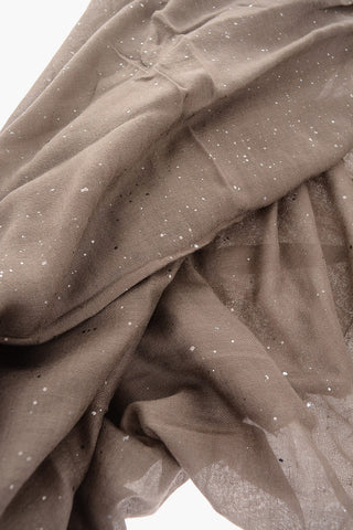 solid color scarf with fringed and sequin