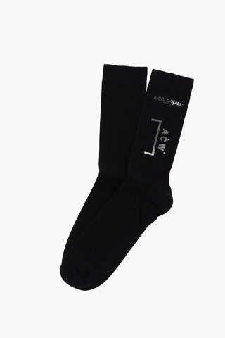logo printed stretch socks