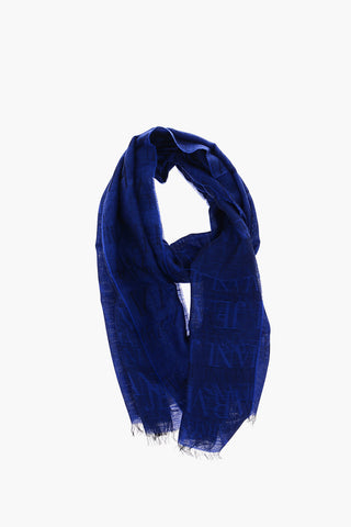 JEANS sciarpa in misto lana con logo