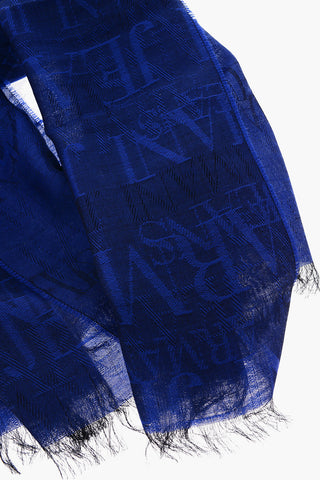 JEANS sciarpa in misto lana con logo