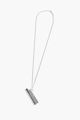 Brass necklace with lighter case pendant