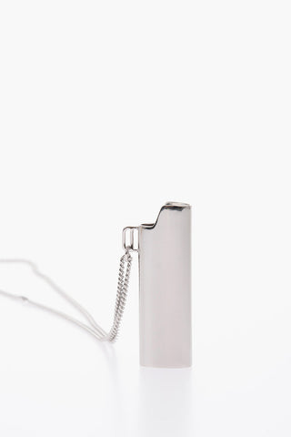 Brass necklace with lighter case pendant