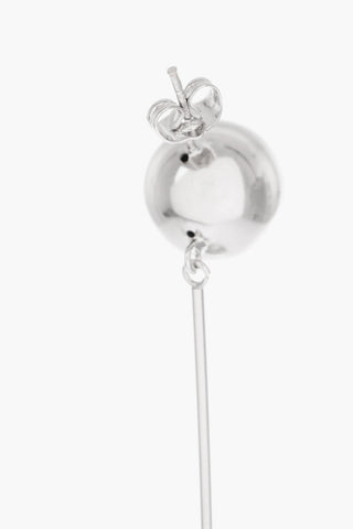 Orecchini in ottone lucido con pendente sfera