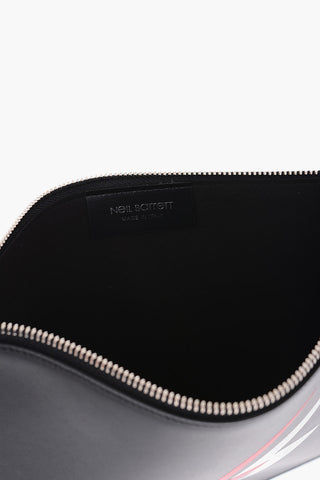 double bolt printed leather maxi pouch
