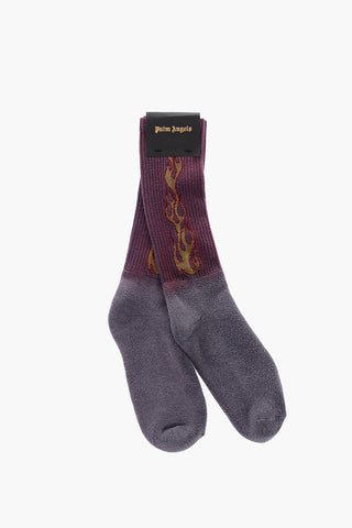 shaded cotton long socks
