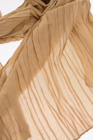 pleated solid color scarf