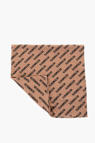 all over logo fleece scarf