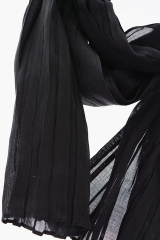 pleated solid color scarf