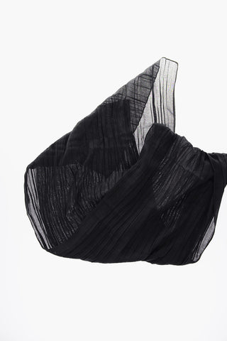 pleated solid color scarf