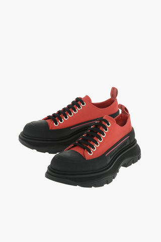 Canvas Low-top Sneakers with Statement Sole