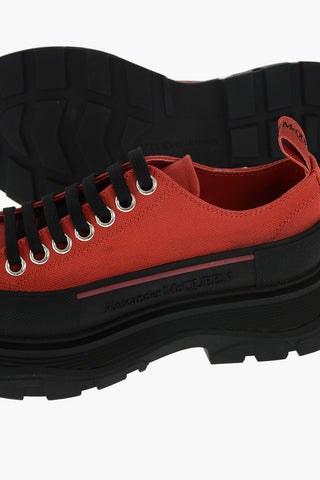 Canvas Low-top Sneakers with Statement Sole
