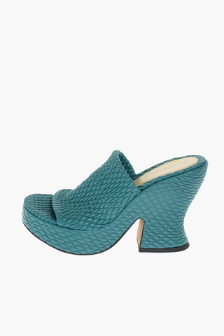 Mules Statement In Pelle Intrecciata 11 cm