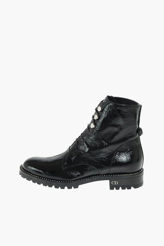 Crinkled Leather REBELLE Ankle Boots