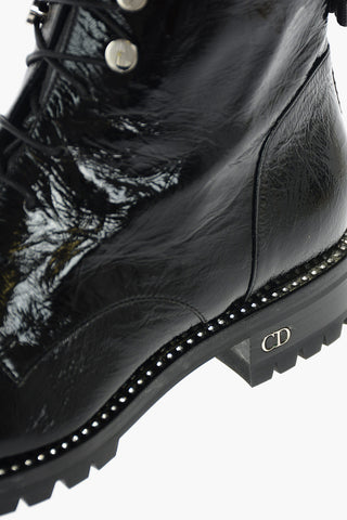 Crinkled Leather REBELLE Ankle Boots