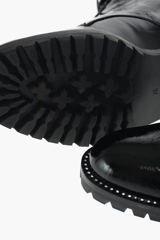 Crinkled Leather REBELLE Ankle Boots