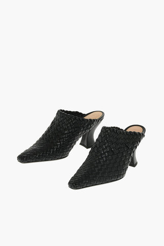 Mules in Nappa intrecciata 7,5 cm