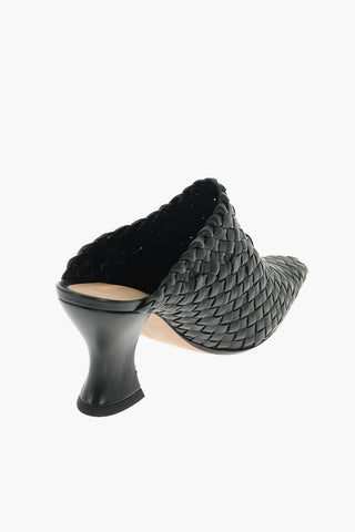Mules in Nappa intrecciata 7,5 cm