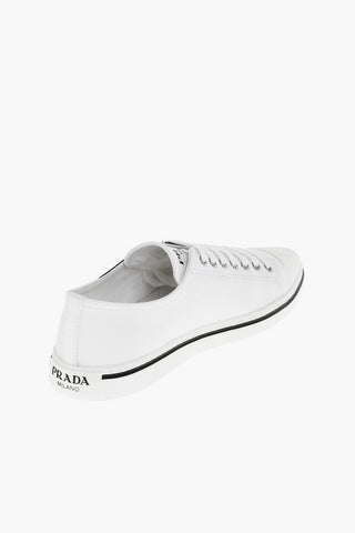 Pointed-toe Gabardine Sneakers with Print