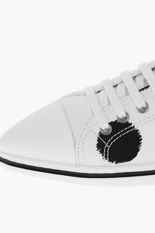 Pointed-toe Gabardine Sneakers with Print