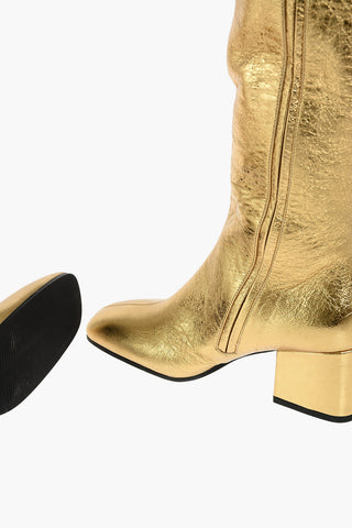 Metallic Leather Over-the-knee Boots 6 cm
